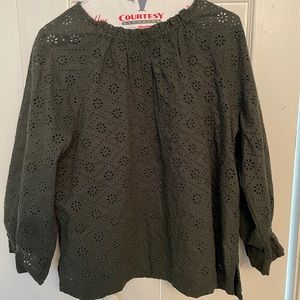 Green Lace Blouse